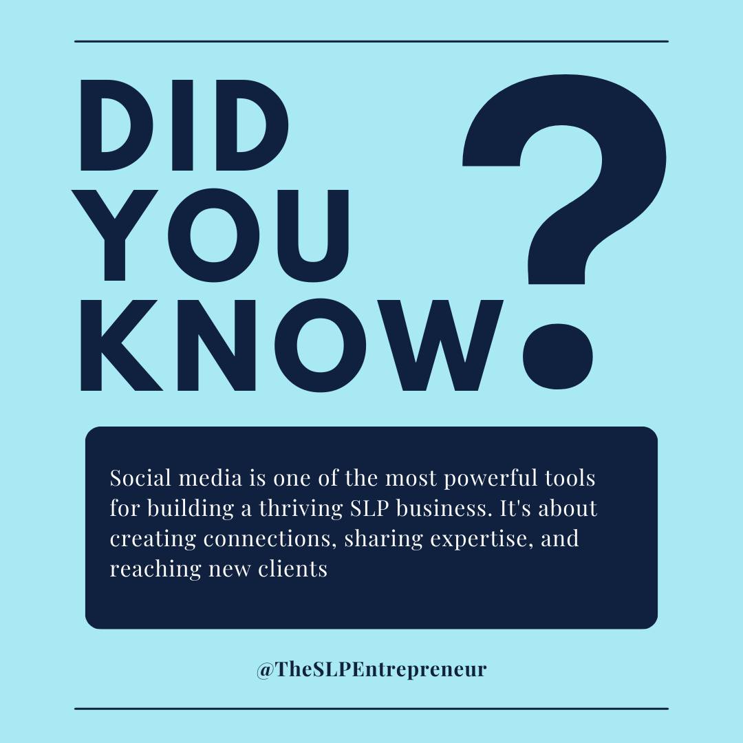 Social Media for SLPs